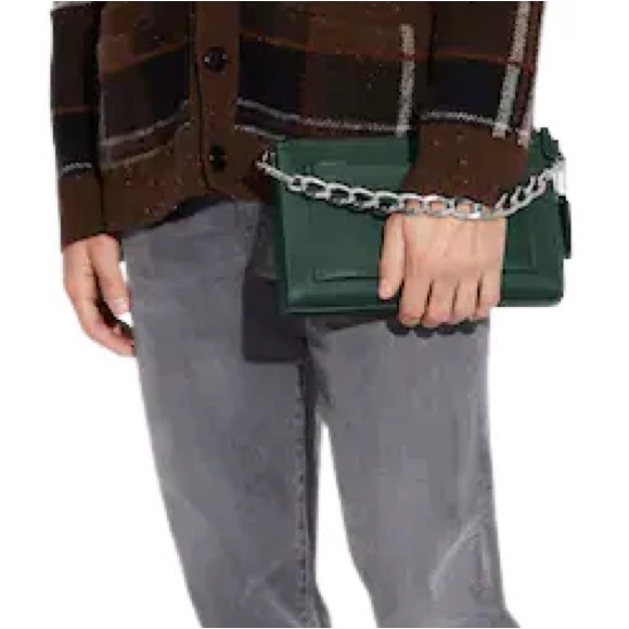 Coach Holden Crossbody Leather with Chain - Everglade/Silver - Picture 8 of 8